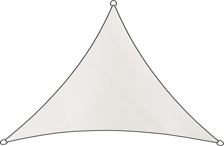 Livin' outdoor livn schaduwdoek como polyester driehoek 3x2.5m wit - 100% uv-bescherming - dikte doek: 160 gr m2 - inclusief bevestigingskoord en rvs bevestigingsringen