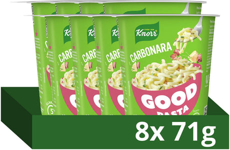 Knorr good pasta spaghetti carbonara cup (8x 71 gram)