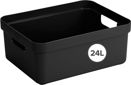 Sunware sigma home opbergbox 24l - 44.5x34.5x18.3 cm - zwart
