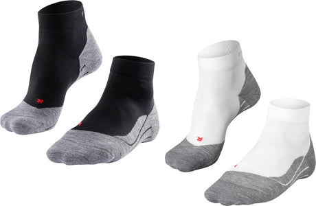 Falke ru4 kurze 2er-Pack Laufsocken Anti-Blasen, mittlere Polsterung Baumwolle Multipack Sportsocken Damen Mehrfarbig – Größe 37-38