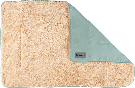 Scruffs Cozy – weiche Hundedecke – beidseitig verwendbar mit wunderbar weichem Innenfutter – 110 x 75 cm – Salbeigrün