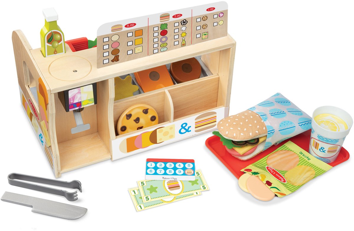 Melissa Doug Sandwich-Theke aus Holz mit Scheibenstapel