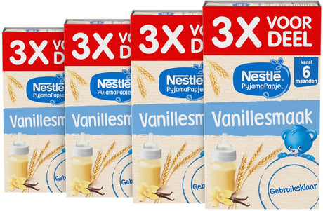 Nestlé Pyjama-Porridge Vanille – Babybrei gebrauchsfertig ab 6 Monaten – 4 Boxen x 3x250 ml – Vorteilspackung