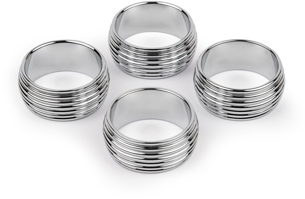 Zilverstad - servetring elana set van 4 zilver kleur - moederdag cadeautip!