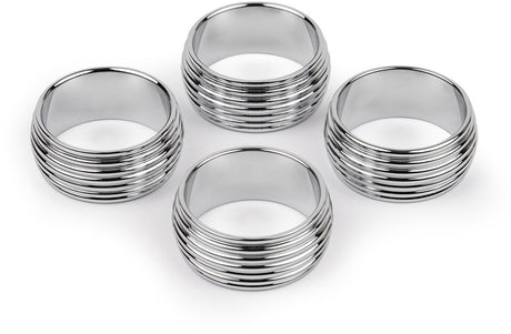 Zilverstad - servetring elana set van 4 zilver kleur - moederdag cadeautip!