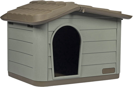 Duvo plus pepita ökologische Haustierhütte – recycelte Hundehütte – 51 x 38 x 35 cm, braungrün