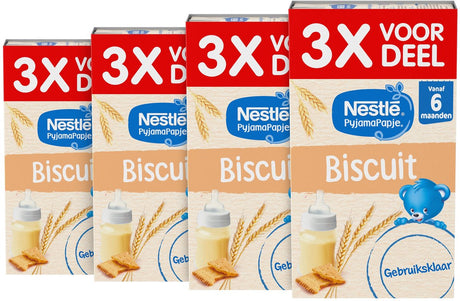 Nestlé Pyjama-Porridge-Keks – Babynahrung ab 6 Monaten – gebrauchsfertig – 4 Stück 3 x 250 ml