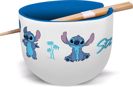 Lilo stitch stitch - ramenkom met eetstokjes unisex dienbladen - meerkleurig - standard