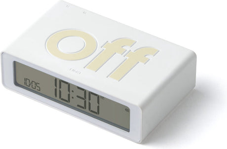 Lexon design lexon flip mini 8cmx2,3cmx4,9cm lr158 on off oplaadbare wekker - wit