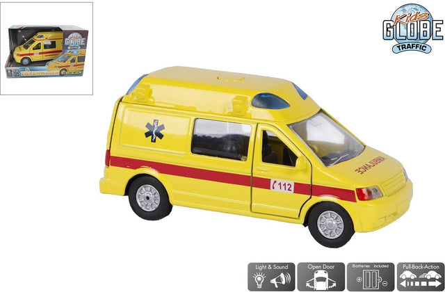 Kids globe ambulance licht geluid 13 cm