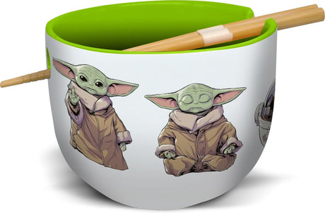 Stor Wars: The Mandalorian – Grogu-Ramen-Schüssel mit Stäbchen