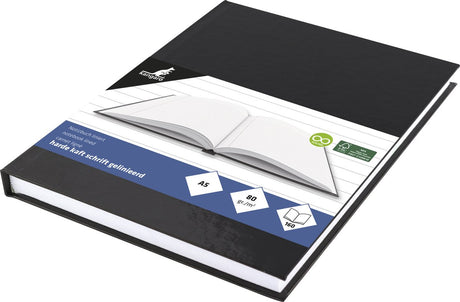 Kangaro-Schulheft – A5 – liniert – 160 Seiten – 80 Gramm – Hardcover – Schwarz
