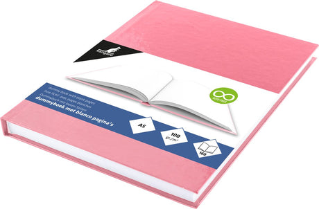 Kangaro-Dummy-Buch – A5 – Pastellrosa – 160 leere Seiten – Hardcover – Skizzenblock