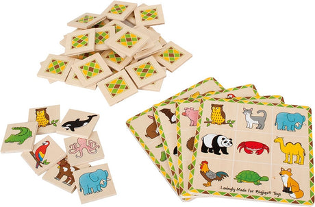 Bigjigs hölzerne Dieren Lotto