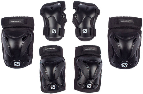 Nijdam skate beschermset - volwassenen - ink shield - zwart- maat m