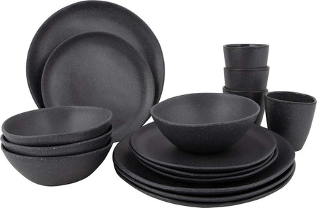 Bo-Camp – Urban Outdoor – Geschirr – Hoxton – 16 Stück – Grau