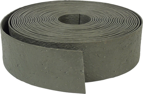 Natur – Bordürenkante auf Rolle – 12 cm x 24 m – 5 mm dick – grau – strukturierte Bettwäschekante