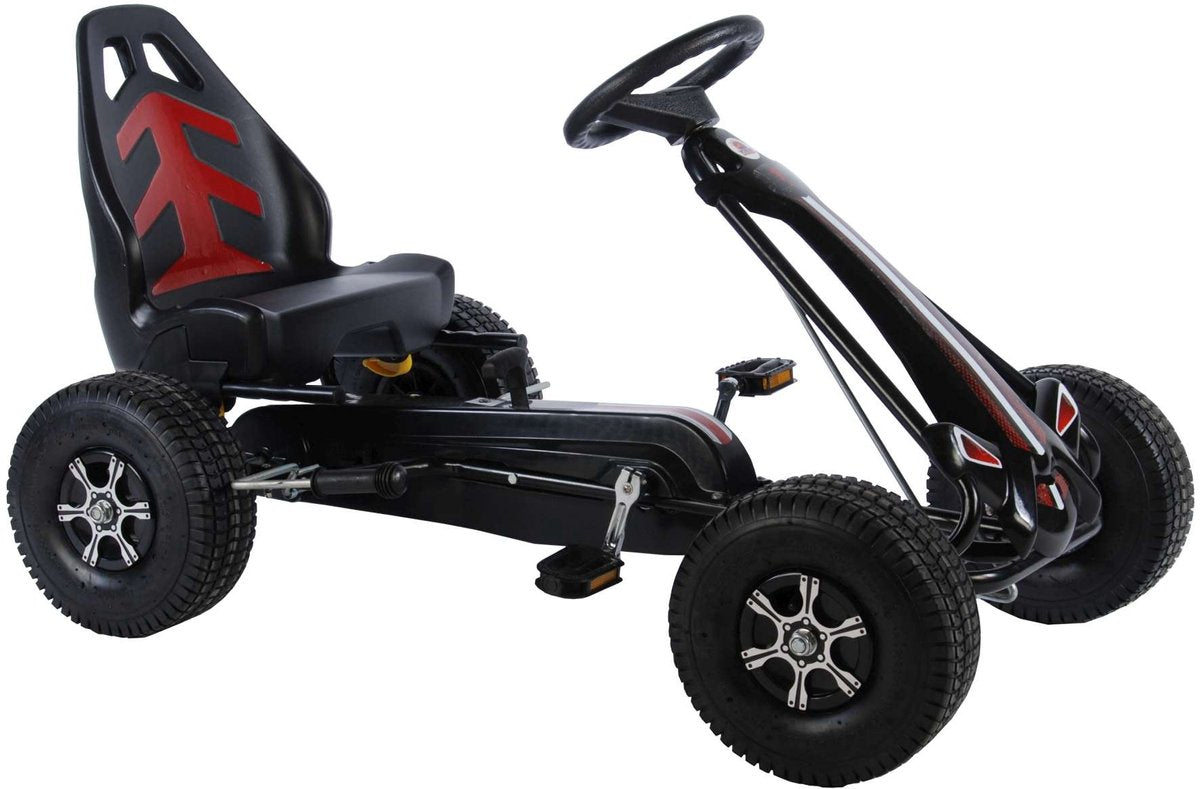 Volare Go-Kart-Rennwagen – Jungen – groß – Luftreifen – schwarz