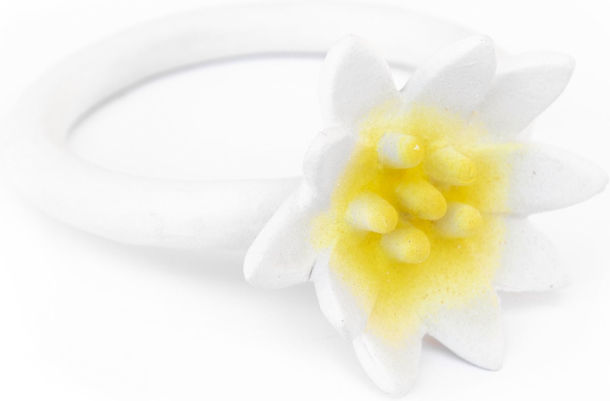 Lanco Toys Lanco - Beißring aus Gummi - Lotus - Weiß