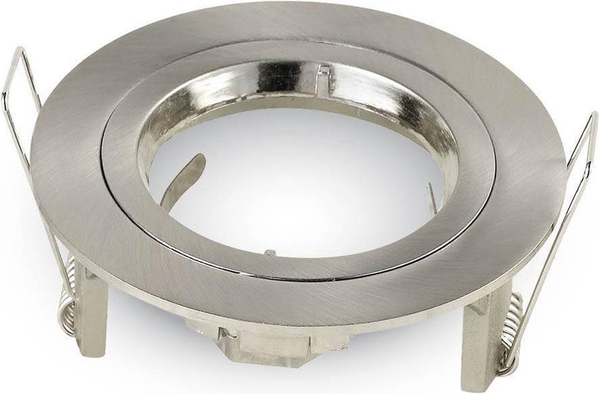 V-tac vt-774-sn led inbouwspot - gu10 - ip20 - nikkel glans