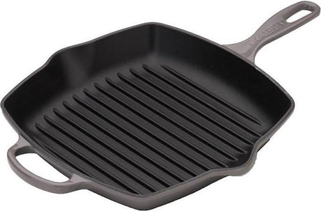 Le Creuset Grillpfanne Signature Flint 26 x 26 cm – emaillierte Antihaftbeschichtung