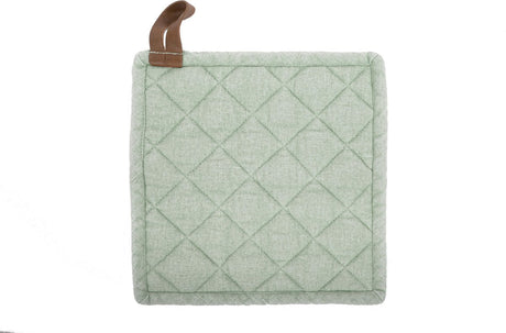 Markenlose Myrna-Topflappen von Tiseco – Baumwolle – 2er-Set – 20 x 20 cm – grün