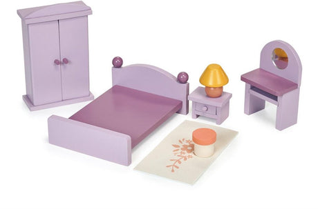 Mentari Puppenhaus-Schlafzimmerspielzeug aus Holz – langlebig und kreativ.