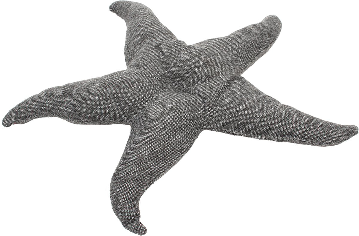 Duvo plus Öko-Plüsch-Hundekuscheltier Seestern XL – nachhaltiges recyceltes Spielzeug ohne Quietschen – 44 x 43 x 6 cm – grau