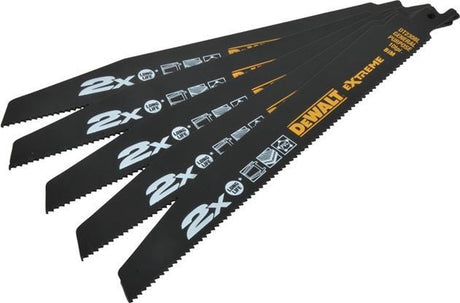 Dewalt Zubehör Säbelsägeblatt 2x Bim 228x2,5mm extra dick, universell einsetzbar – dt2308l-qz