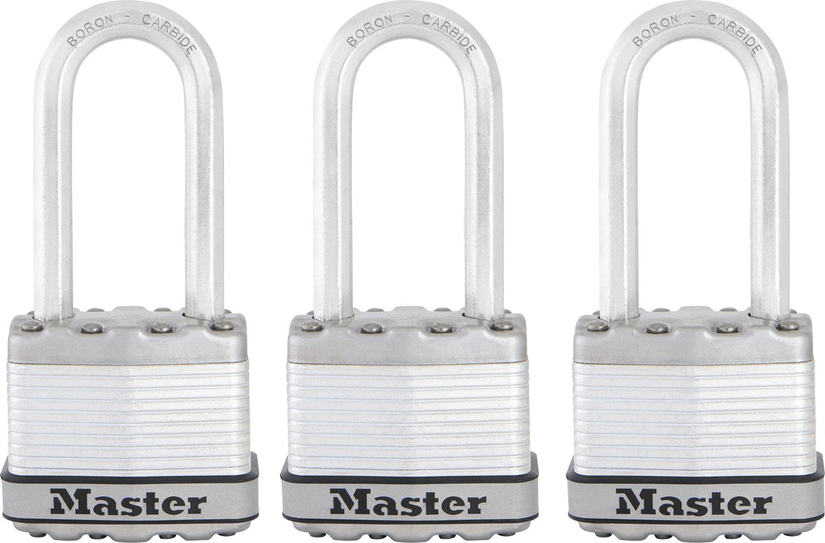 Masterlock master lock hangslot excell 45 mm staal 3 st m1eurtrilh