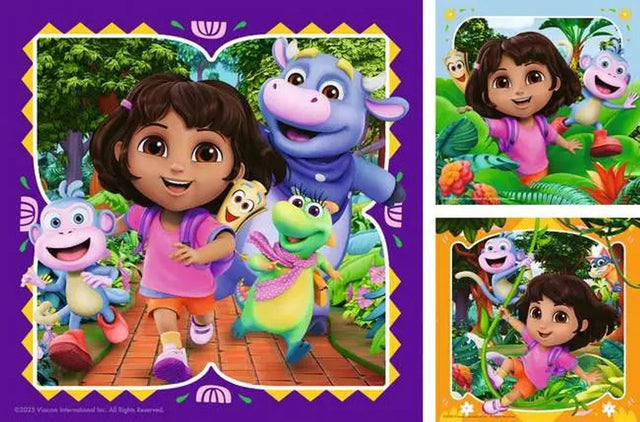 Ravensburger kinderpuzzle 3x49 teile - dora the explorer