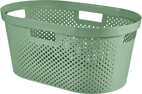 Curver - Infinity Recycling Dots - Wäschekorb - 40l - Grün