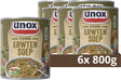 Unox-Suppe in der Dose – herzhafte Erbsensuppe – im Handumdrehen fertig und reicht für mehr als 3 Teller Suppe – 6 x 800 ml