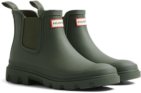 Hunter unisex downpour chelsea dark olive - maat 40