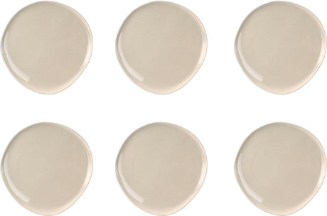 Medard de Noblat – Oslo-Leinen – Dessertteller 22 cm – 6 Stück – Steinzeug