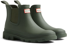 Hunter Unisex Downpour Chelsea dunkeloliv – Größe 37