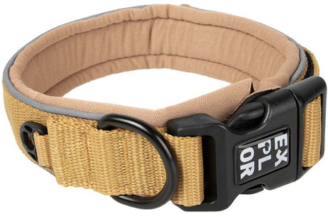 Explor Duvoplus Ultimate Fit Halsband, bequem, klassisch für Hunde, XL-52–61 cm, Honiggold