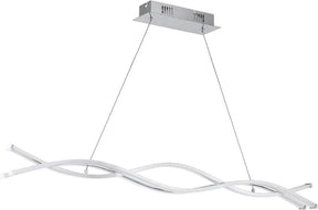 Eglo lasana 2 - hanglamp - 3 lichts - chroom - wit