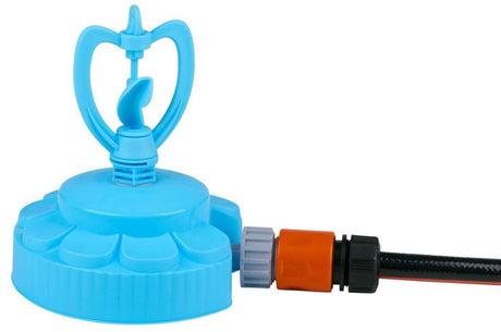 Eddy Toys Wassersprinkler-Set mit 3 Düsen – Gartensprinkler für Gartenschlauchanschluss – Spielzeug-Wasserbrunnen für den Außenbereich