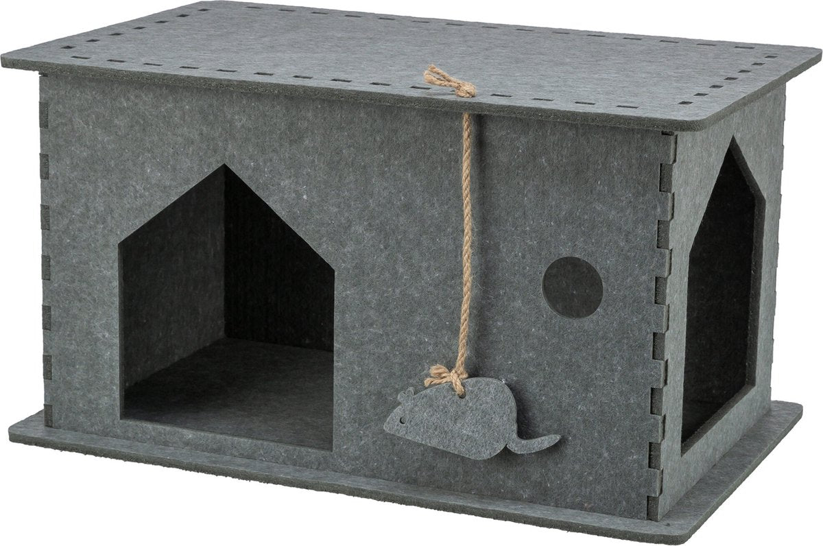 Trixie Cat Basket House Lene fühlte sich grau