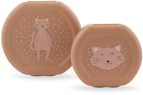 Trixie Set aus zwei Snackboxen mit Clip – mrs. Katze – leicht zu öffnen, BPA-frei für die Schule und unterwegs