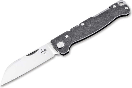 Böker plus atlas backlock, sheepfoot, dark stonewash