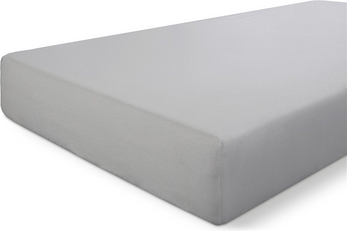 Walra hoeslaken crispy cotton - 80x200 - 100% katoen - grijs