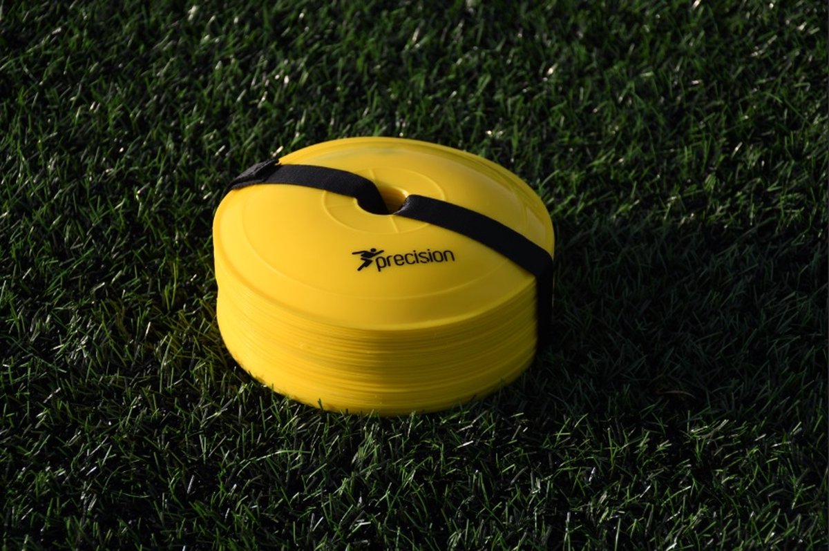 Precision trainingshoedjes plat geel set van 40 - sport markers.