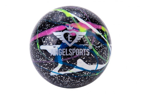 Engelhart hockeybal wit vlammend – straathockeybal ø68 mm met regenboog vlam design – street hockey bal voor buiten en training –