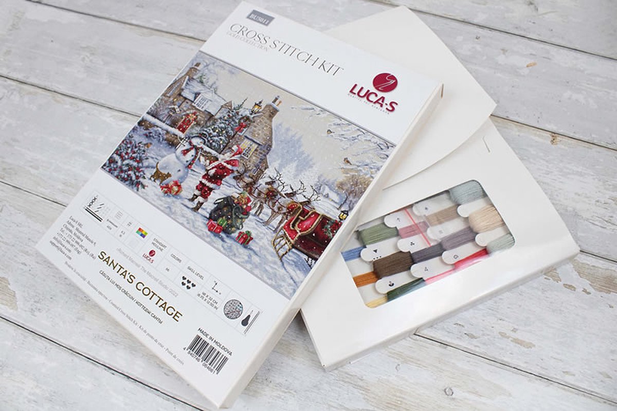 Luca-s santa's cottage borduren (pakket) bu5011