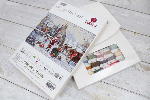 Luca-s santa's cottage borduren (pakket) bu5011