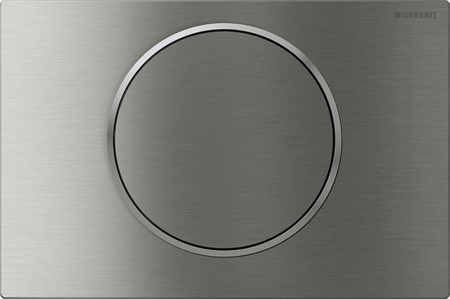 Geberit sigma10 bedieningsplaat - spoel-stop spoeling - rond - geborsteld rvs