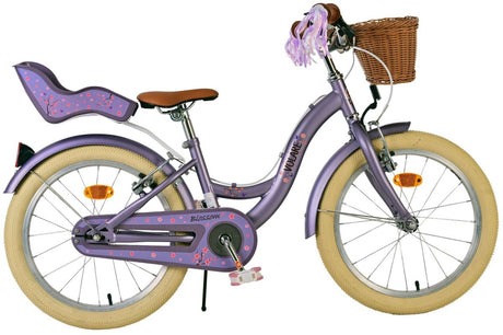 Volare Blossom Kinderfahrrad – Mädchen – 18 Zoll – Lila – zwei Handbremsen