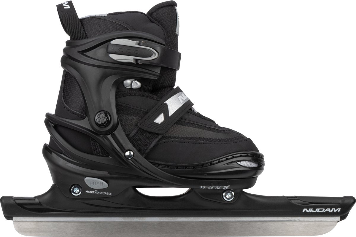 Nijdam kinderschaatsen verstelbaar - noren schaatsen - zwart - maat 37-40